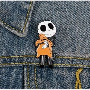 Jack Skellington Oogie Boogie Brooch Pin